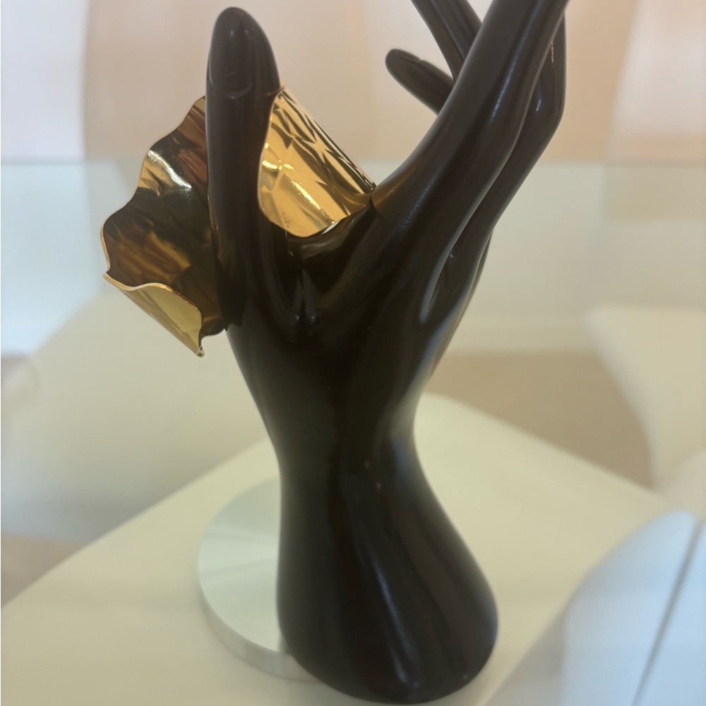 Gold Statement Adjustable Cuff - image 4